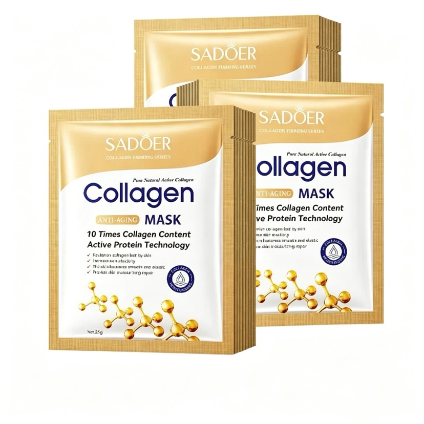 Sheet Mask Collagen - 5/10/20/30 Pezzi Maschera Viso al Collagene
